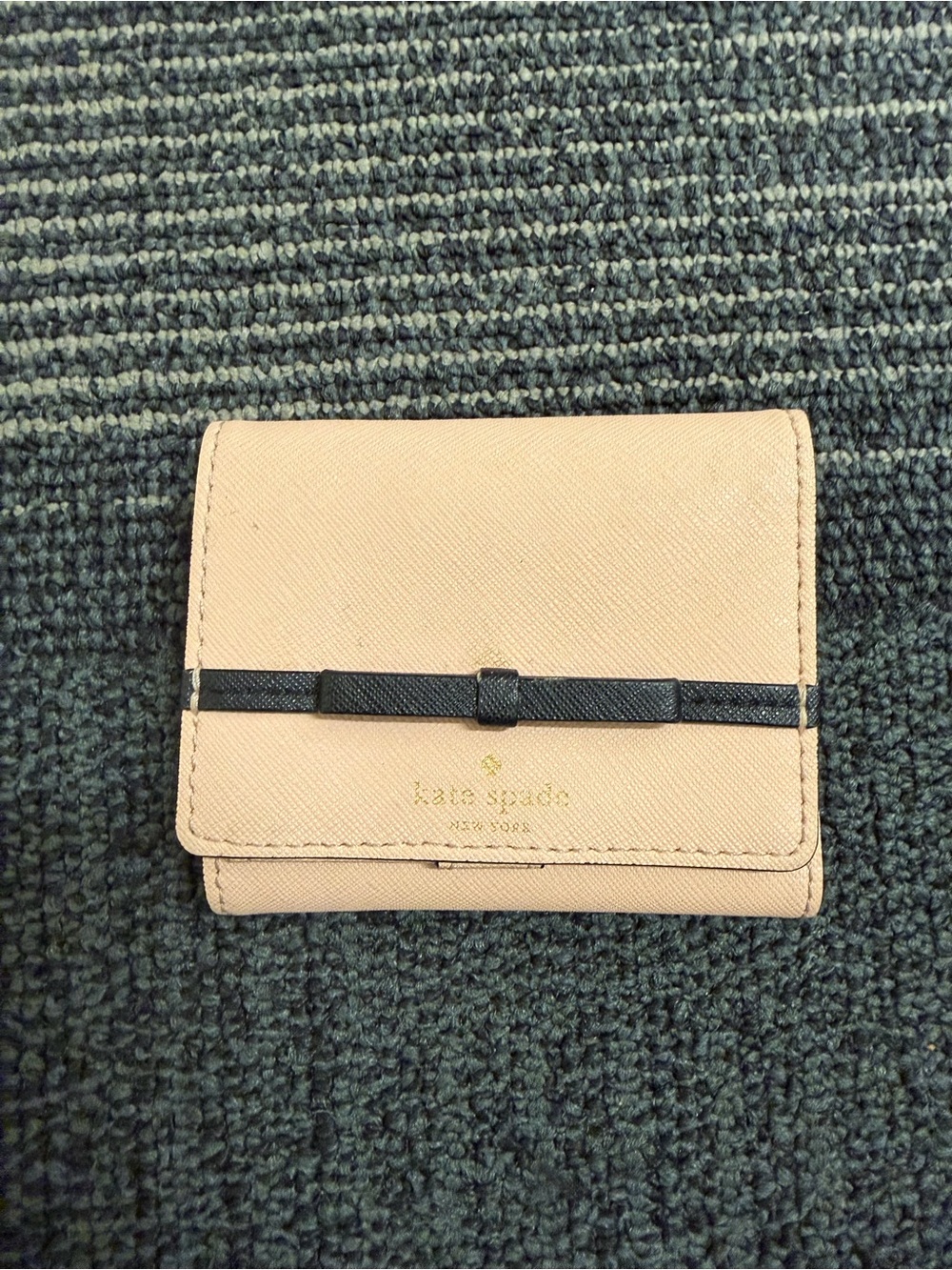 kate spade Pale Pink Saffiano Leather Wallet with Gold Zip